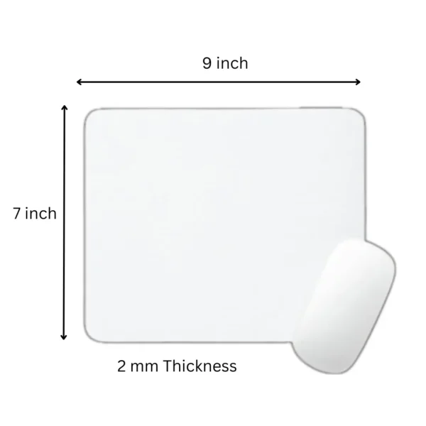 Plain White Mouse Pad