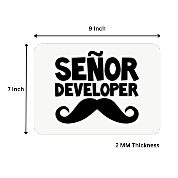 Senor Developer Mousepad | Typography Mousepad