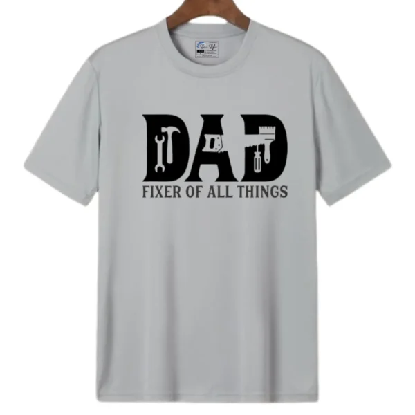 Unisex Casual DAD Printed Round Neck T-Shirt/Top