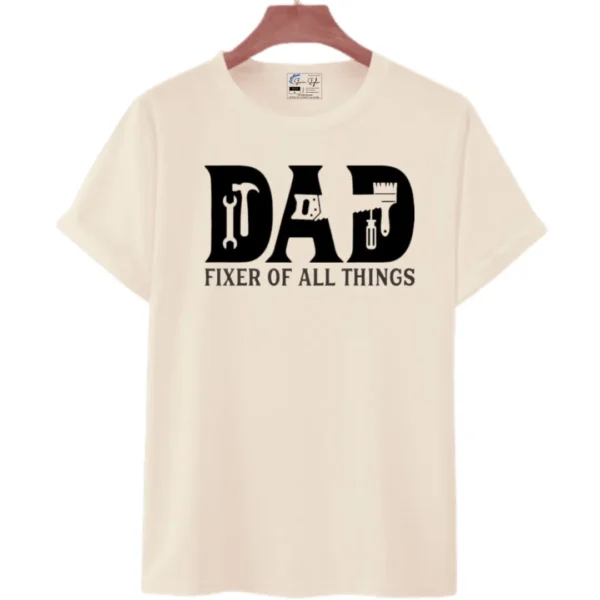 Unisex Casual DAD Printed Round Neck T-Shirt/Top