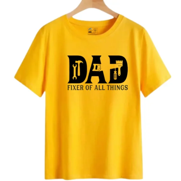 Unisex Casual DAD Printed Round Neck T-Shirt/Top