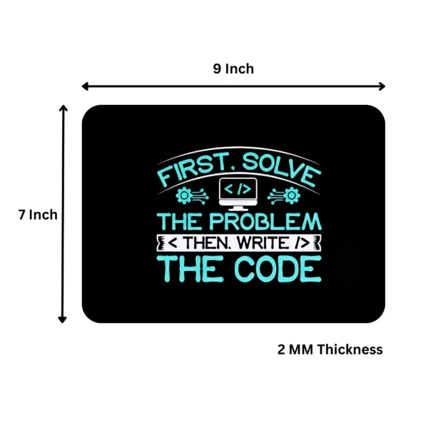 First Solve Mousepad | Typography Mousepad