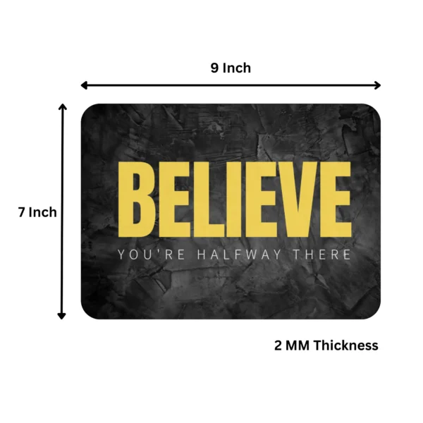 Motivational Quote Mousepad | Believe Quote Mousepad