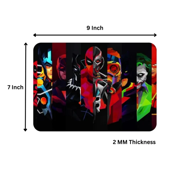 Batman, Joker, Deadpool Design Mousepad | DC Marvel Character Superhero Mousepad