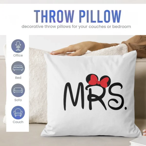 MRS Cushion | Typography Printed Cushion With Filling