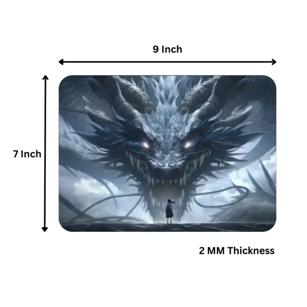 Dragon with Girl Design Mousepad | Printed Mousepad