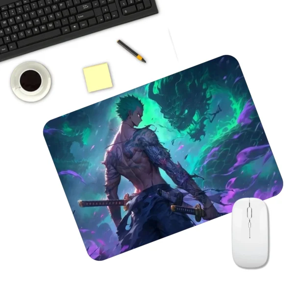 Dragon with Zoro Design Mousepad | Anime Deign Printed Mousepad