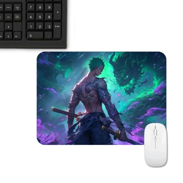 Dragon with Zoro Design Mousepad | Anime Deign Printed Mousepad