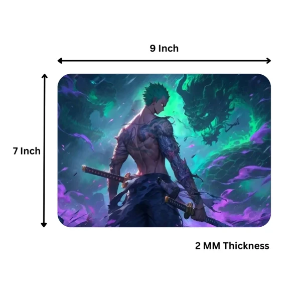 Dragon with Zoro Design Mousepad | Anime Deign Printed Mousepad