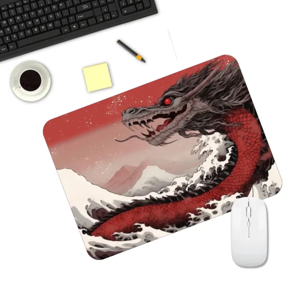 Red Deragon Design Mousepad | Printed Mousepad