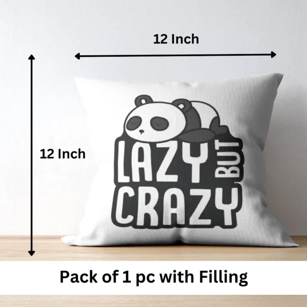 Lazy Panda Cushion | Typography Printed Cushion