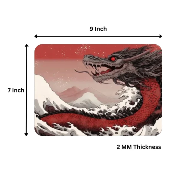 Red Deragon Design Mousepad | Printed Mousepad