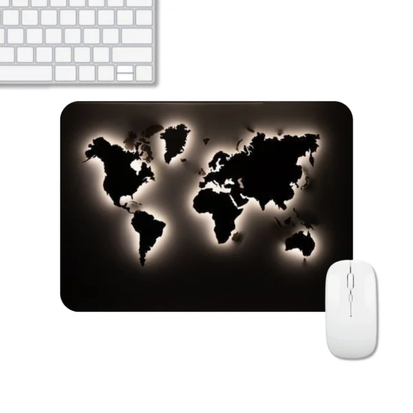 Dark World Map Design Mousepad | Printed Mousepad