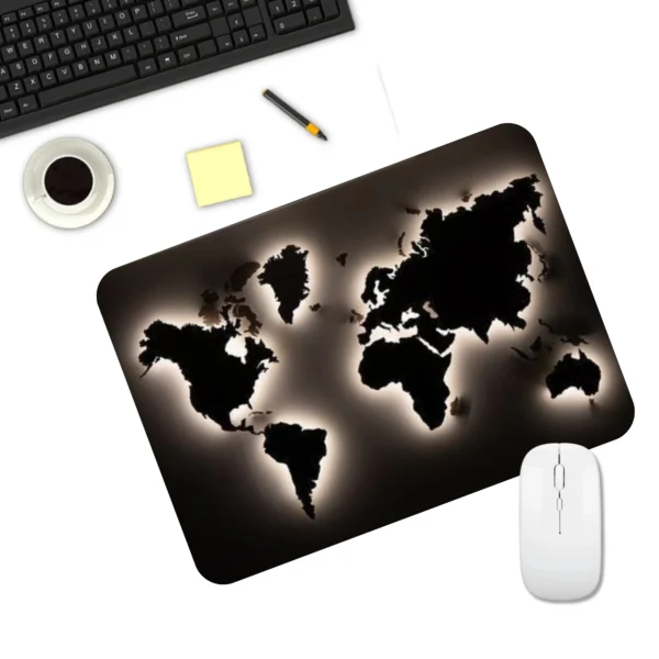 Dark World Map Design Mousepad | Printed Mousepad