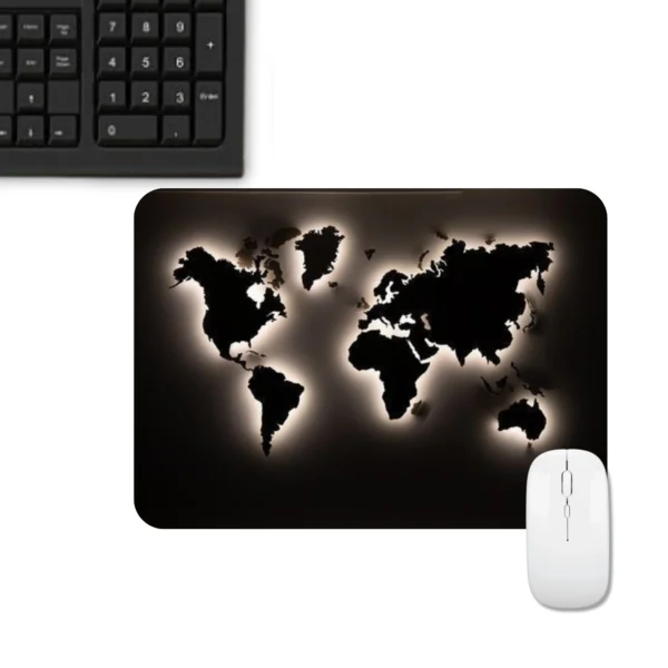 Dark World Map Design Mousepad | Printed Mousepad